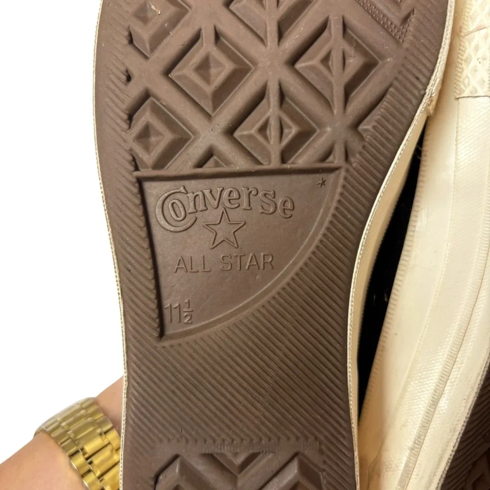 Converse x Comme des Garcons PLAY Chuck 70 Low Top Black Red Heart Sneakers 11.5